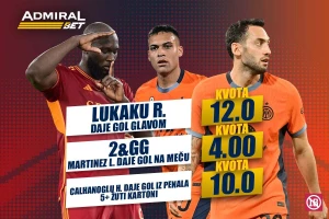 AdmiralBet specijal - Lukaku, Lautaro i Čalhanoglu su današnji ziceri